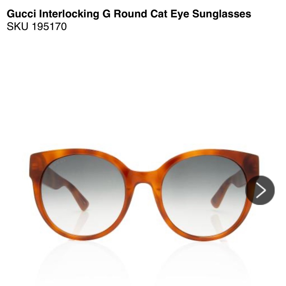 Gucci cat eye round sunglasses
